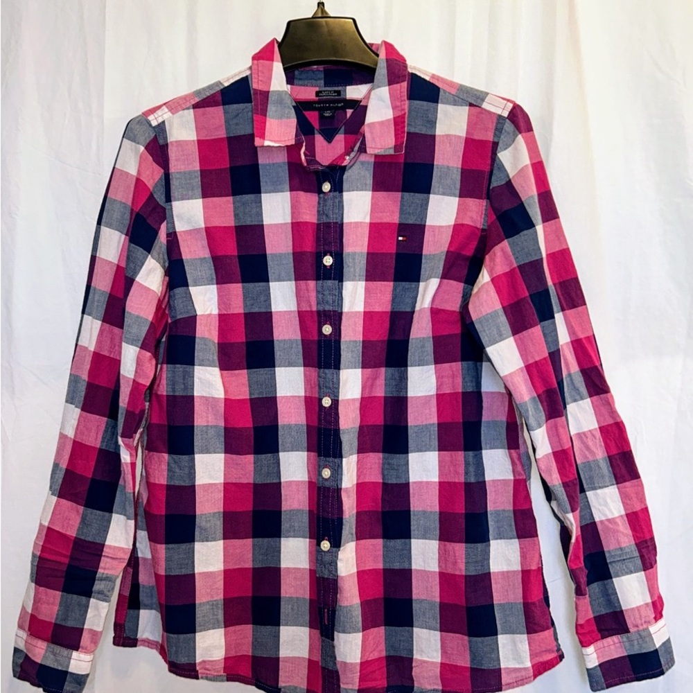 Tommy Hilfiger Men's Vibrant Plaid Shirt size Large